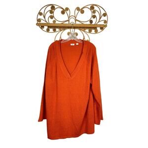 Cato women's v-neck pullover orange 26/28